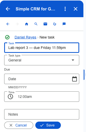 Adding a task for lab report 3, due Friday at 11:59pm